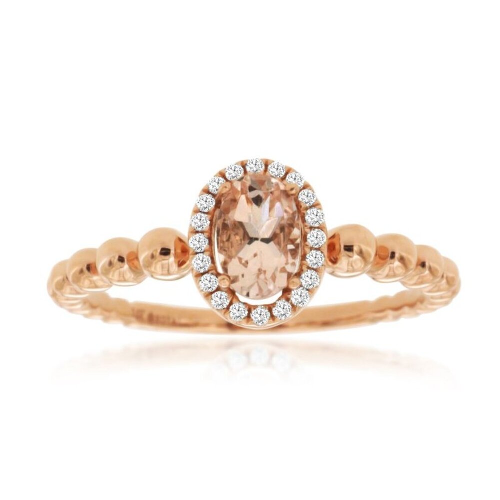 rose gold morganite ring